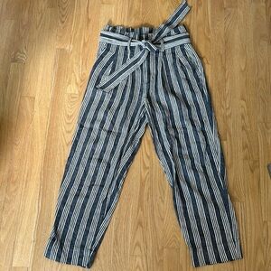 Madewell - High Waist, Linen-Cotton, Striped Pants